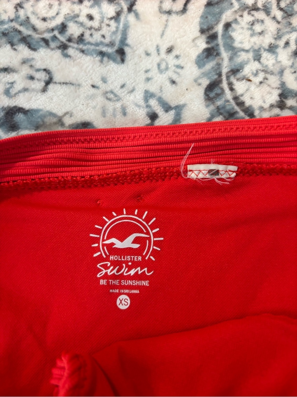 Hollister Red Ribbed Bikini XS - Picture 4 of 5